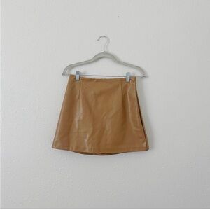 Abercrombie & Fitch Tan Mini Skirt with shorts underneath